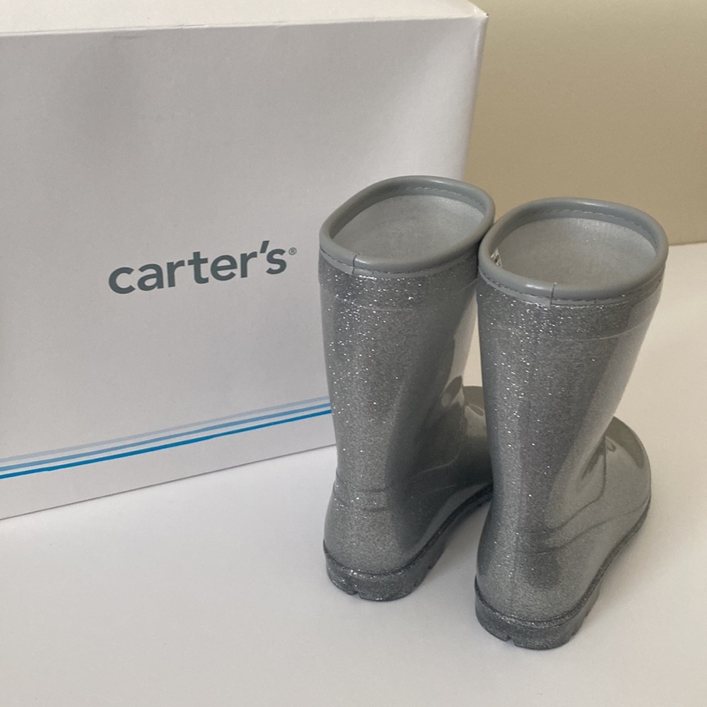 Carter’s Sparkly Rain boots, Size 10 - Picture 3 of 9